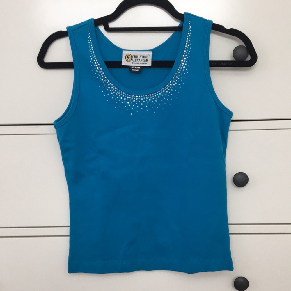 Christine Alexander tank w crystals, size M